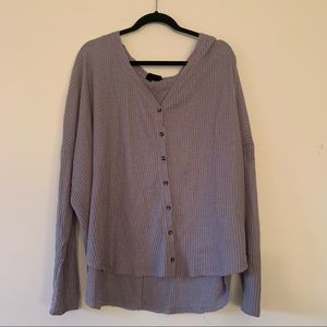 Urban outfitters oversized thermal front cardigan